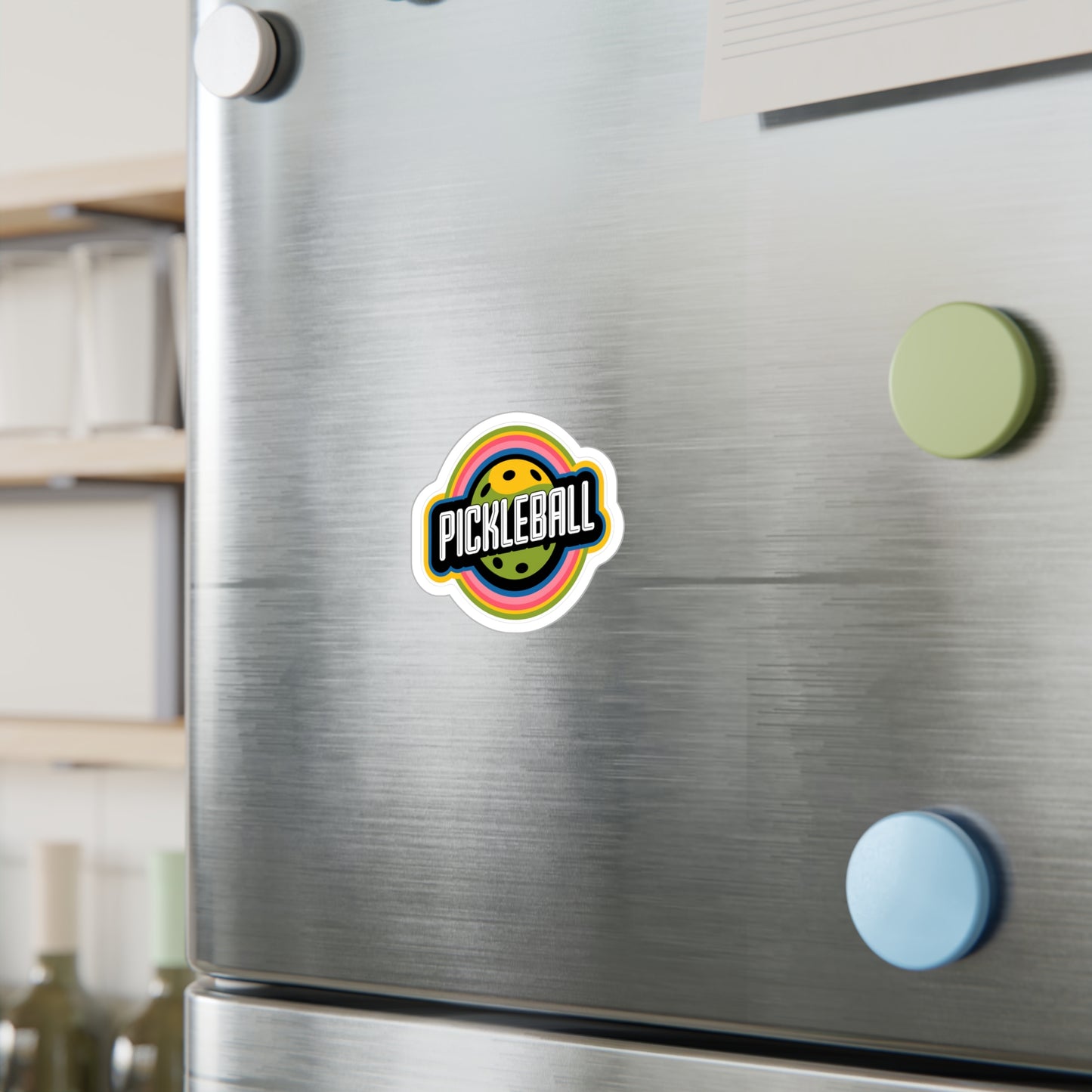 Retro Rays Pickleball Sticker