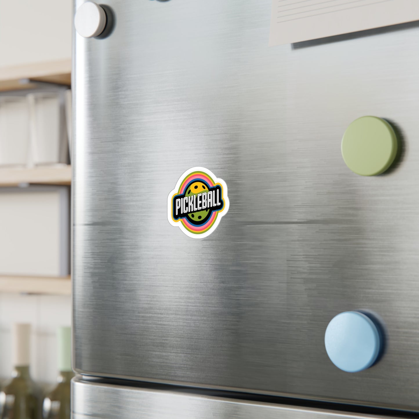 Retro Rays Pickleball Sticker
