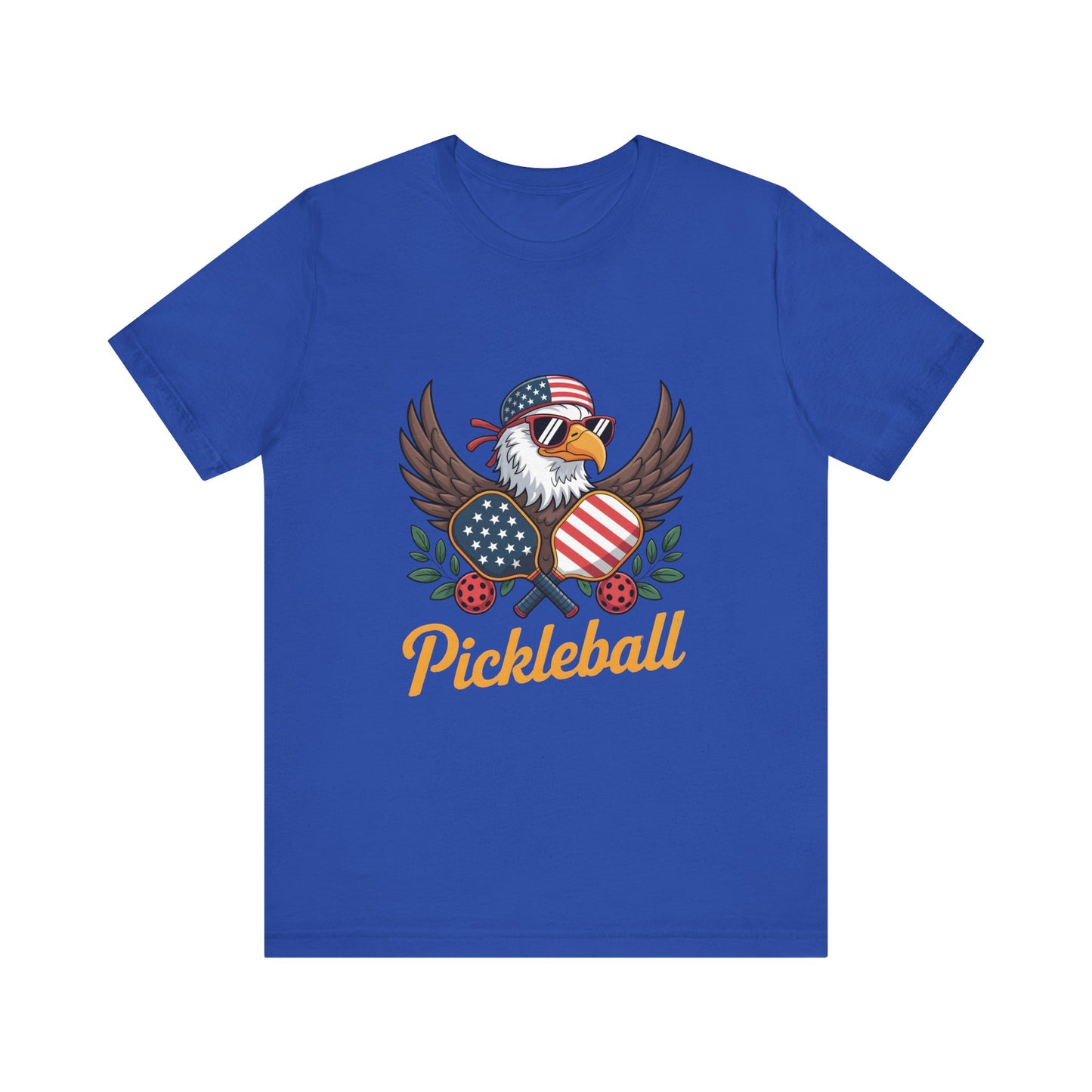 Patriotic Pickleball Tee, Unisex Short Sleeve T-Shirt, Sports Apparel for Pickleball Lovers, July 4th Gift, Casual Summer Wear
