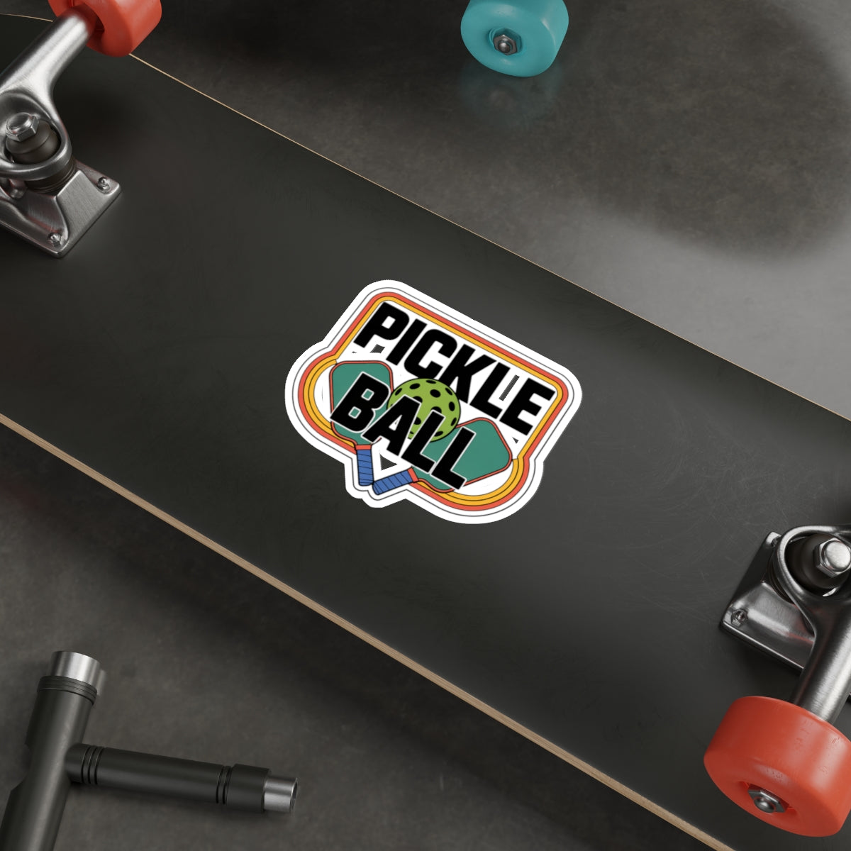 Retro Paddle Power - Vintage Pickleball Sticker