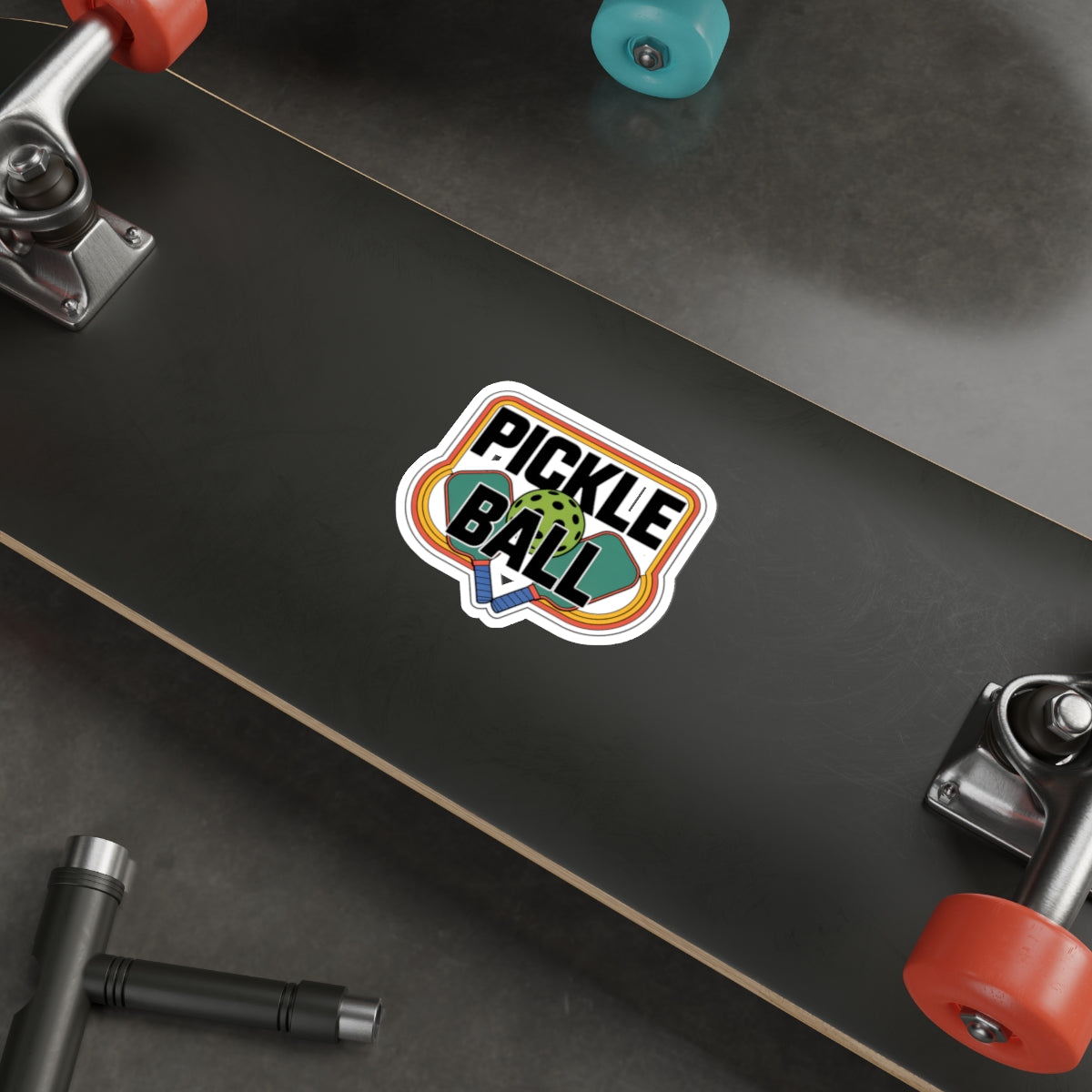 Retro Paddle Power - Vintage Pickleball Sticker