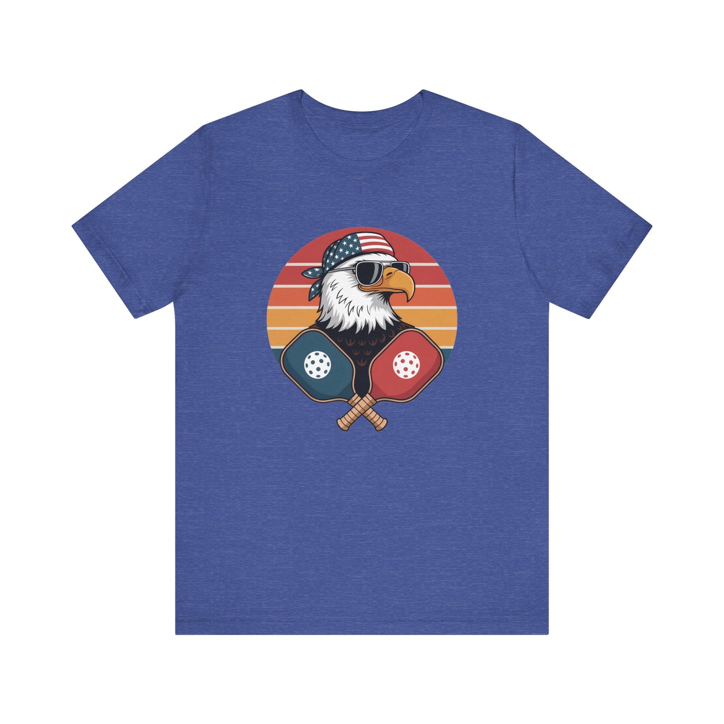 Eagle Pickleball T-Shirt - American Flag Patriotic Design