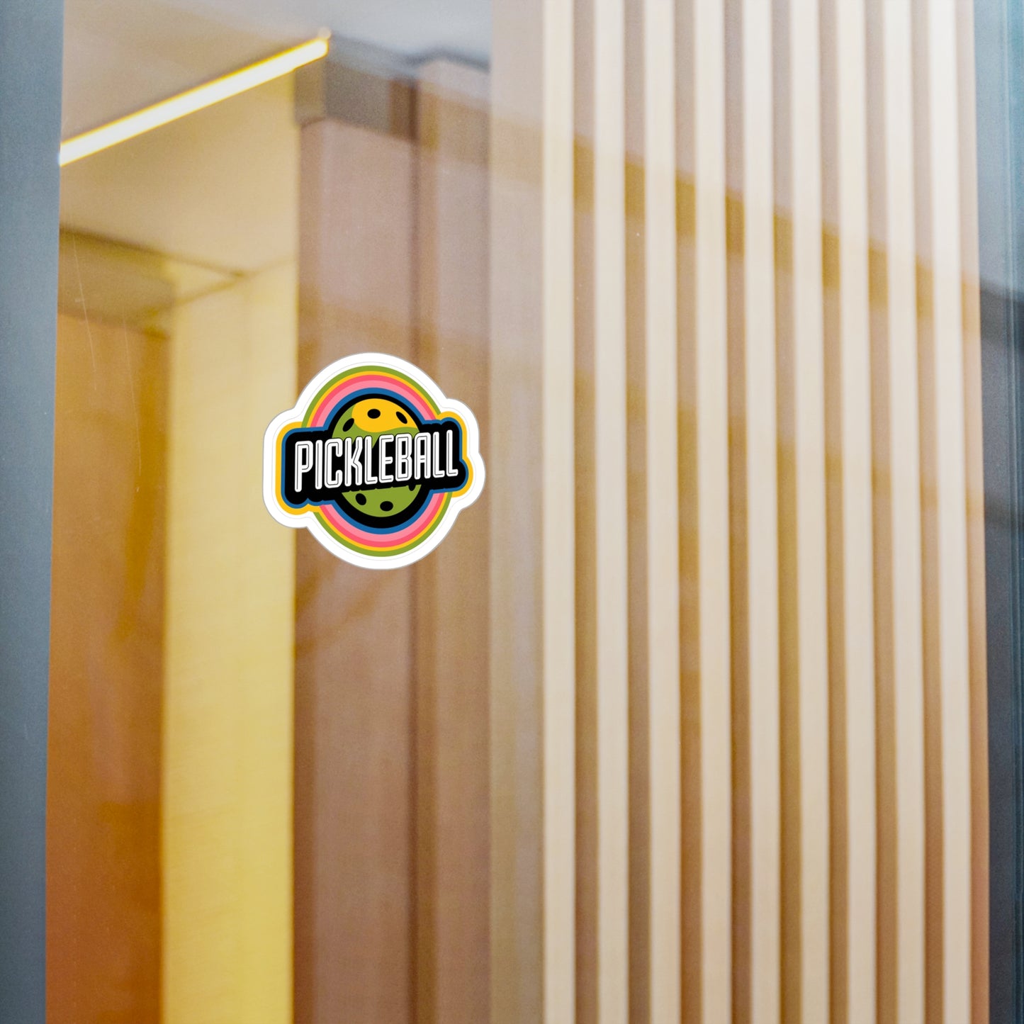 Retro Rays Pickleball Sticker