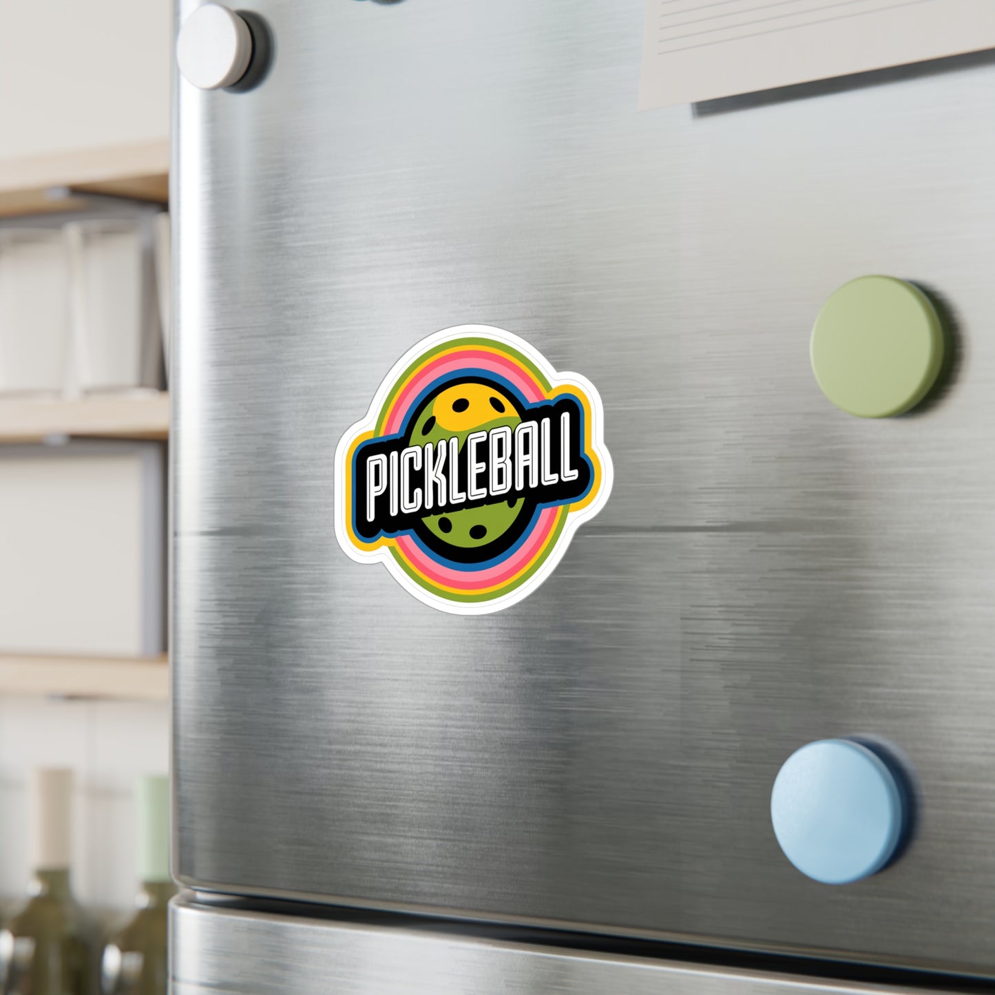Retro Rays Pickleball Sticker