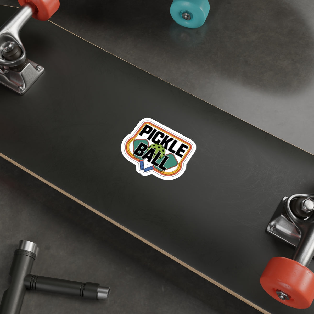 Retro Paddle Power - Vintage Pickleball Sticker