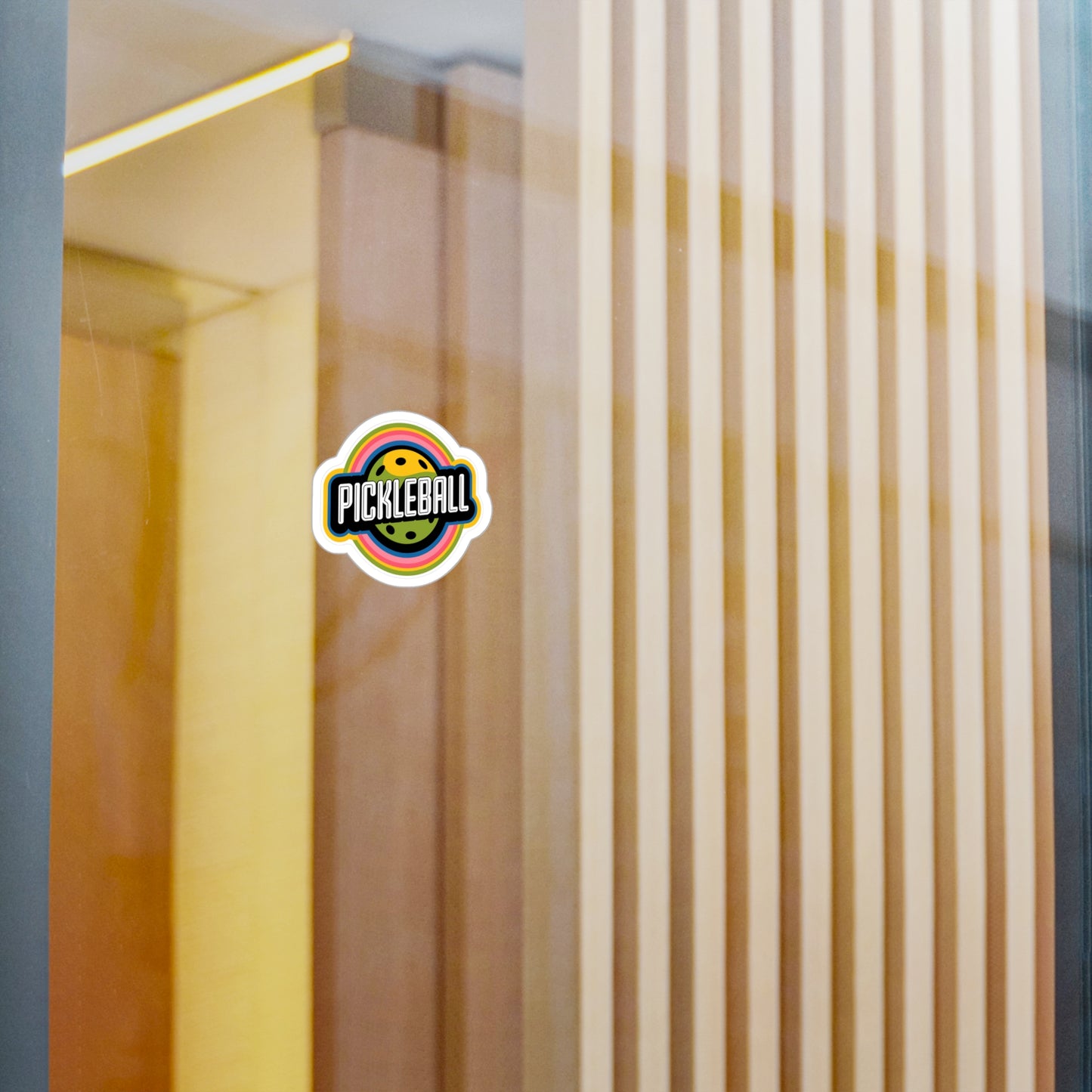 Retro Rays Pickleball Sticker