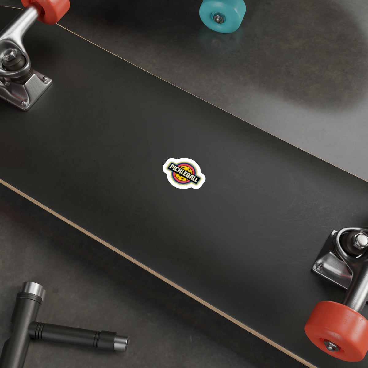 Retro Pickleball Sticker - Bold & Colorful 70s Vibes