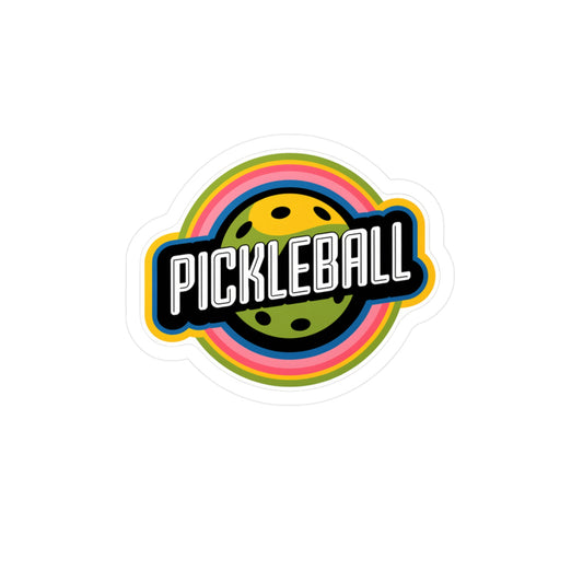 Retro Rays Pickleball Sticker