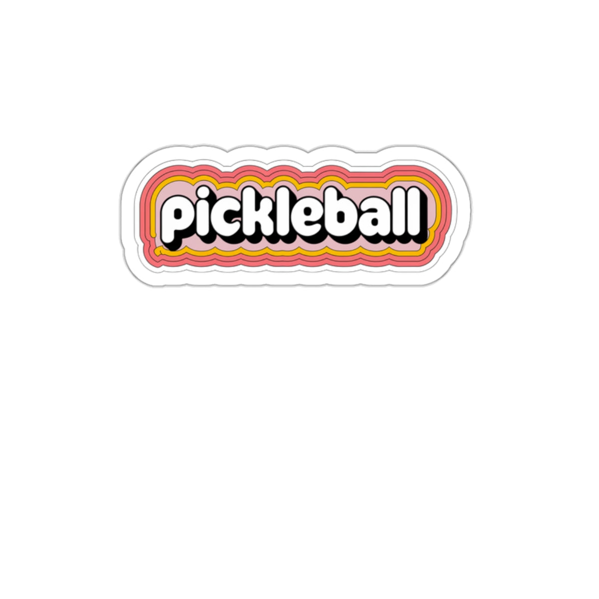 Retro Pickleball Sticker - Vintage Style Vinyl Decal