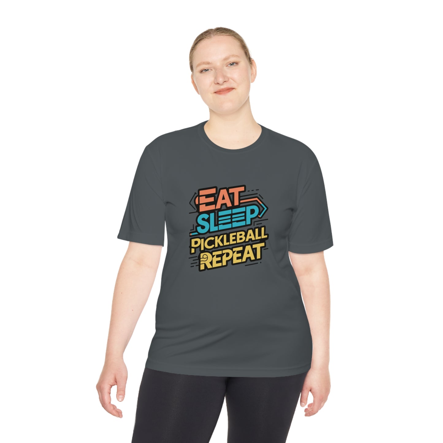 Eat Sleep Pickleball Repeat Performance T-Shirt Bold Design