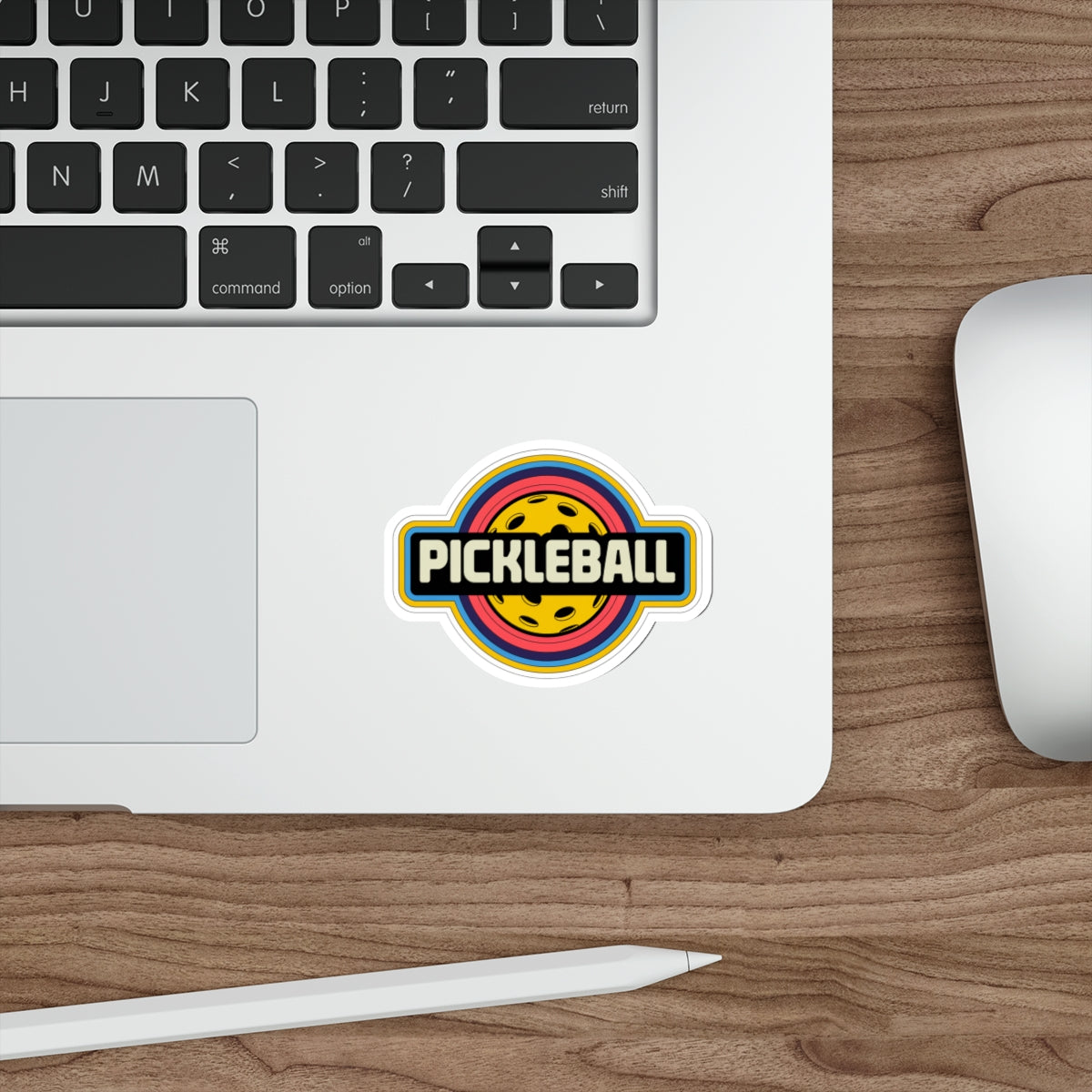 Retro Pickleball Sticker - Bold & Colorful 70s Vibes