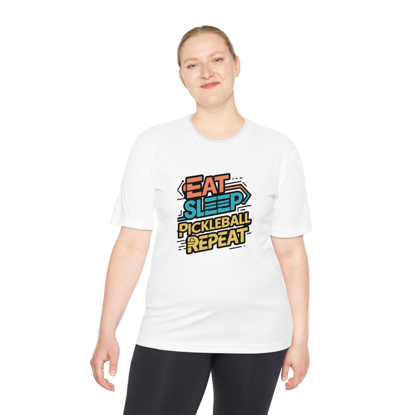 Eat Sleep Pickleball Repeat Performance T-Shirt Bold Design