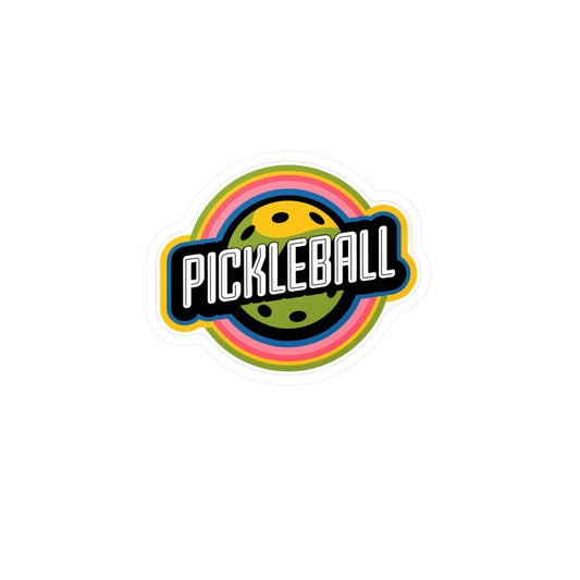 Retro Rays Pickleball Sticker