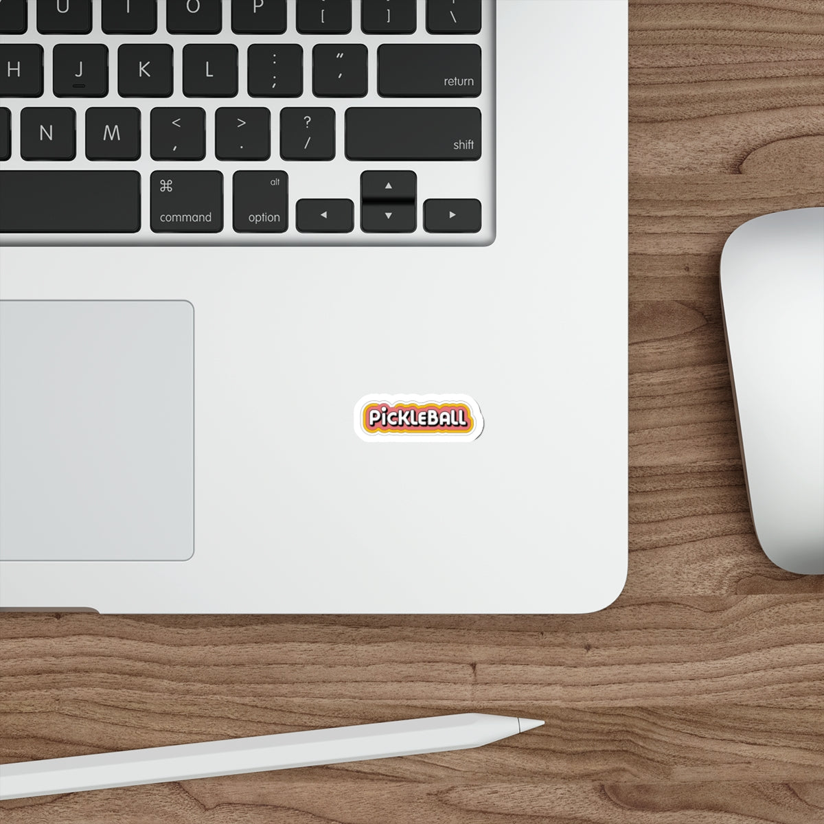 Retro Bubble Pickleball Sticker - Groovy 70s Throwback Style