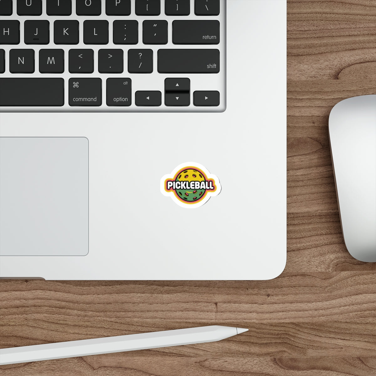 Retro Pickleball Ball Sticker - Vintage Style with Bold Text