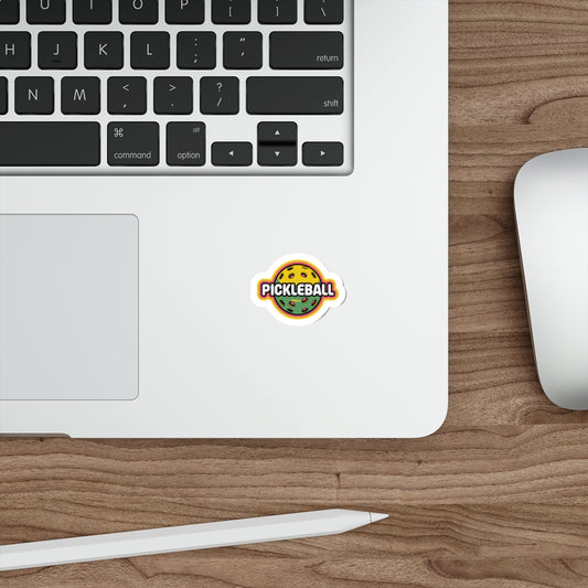 Retro Pickleball Ball Sticker - Vintage Style with Bold Text