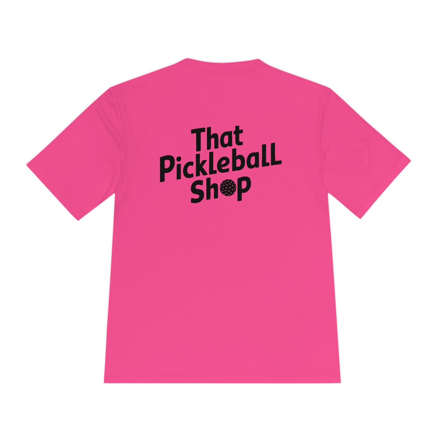 Eat Sleep Pickleball Repeat Pink Graphic Performance Pickleball T-Shirt