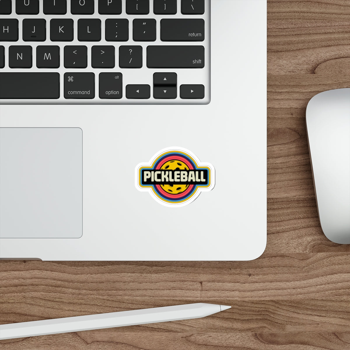 Retro Pickleball Sticker - Bold & Colorful 70s Vibes