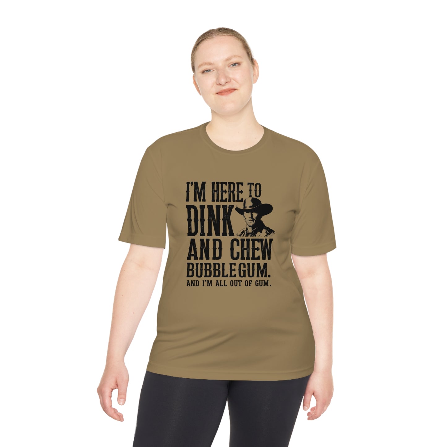 Dink and Chew Bubblegum Western Performance Pickleball Tee