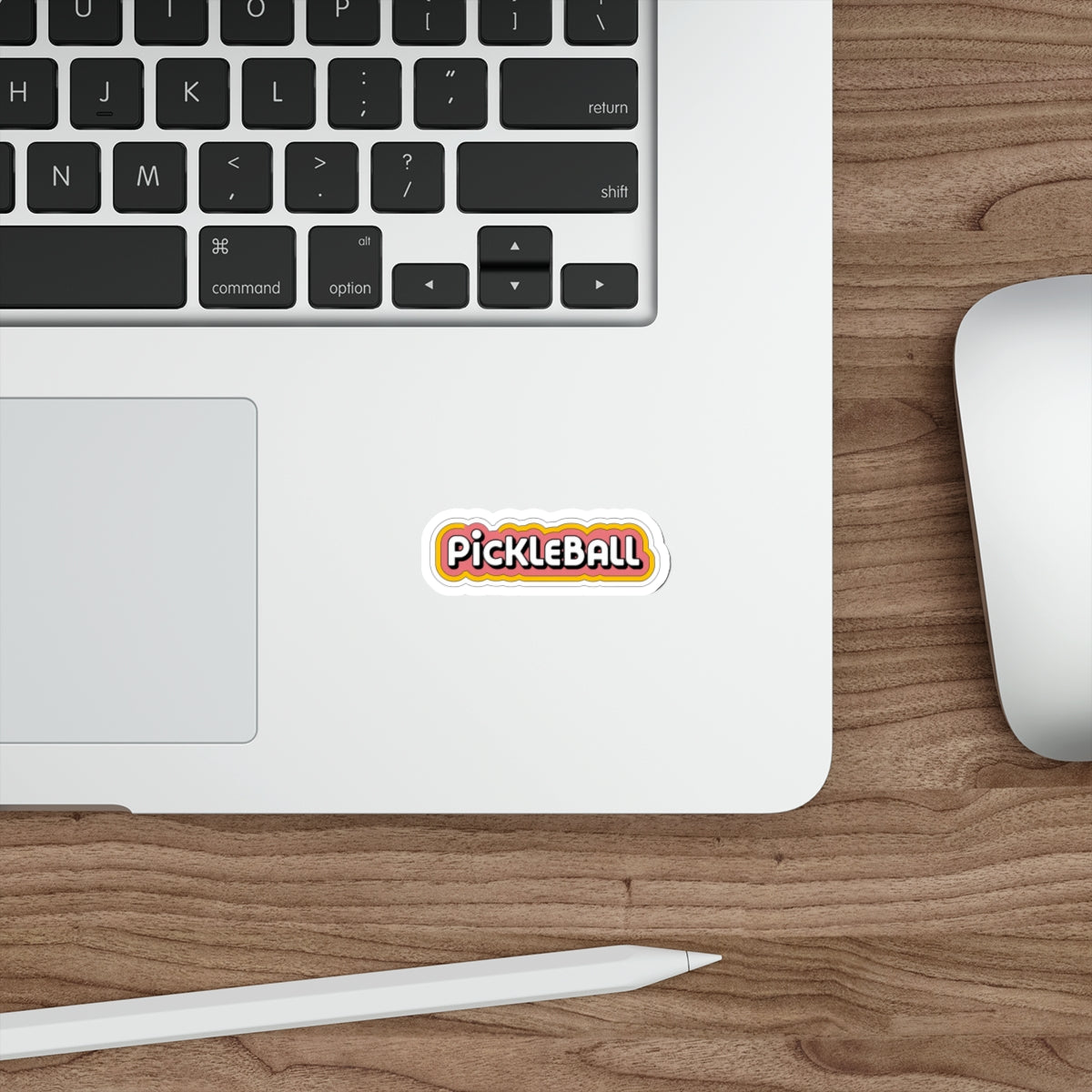 Retro Bubble Pickleball Sticker - Groovy 70s Throwback Style