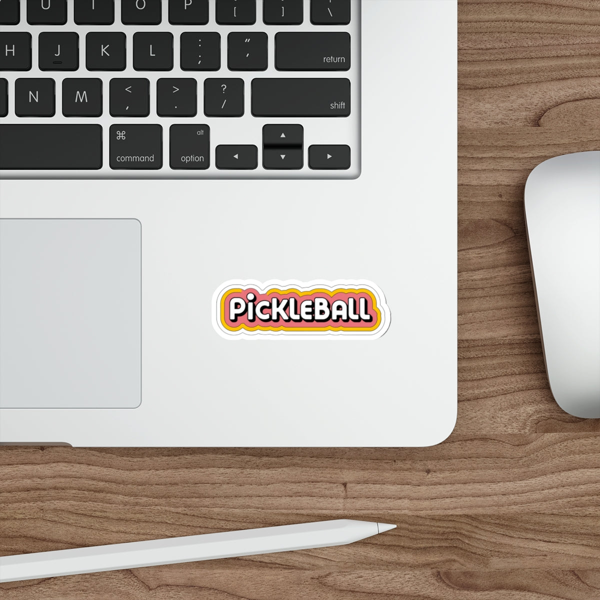 Retro Bubble Pickleball Sticker - Groovy 70s Throwback Style