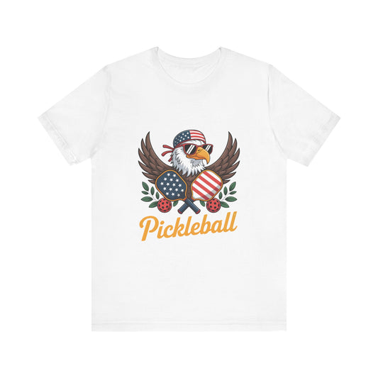 Patriotic Pickleball Tee, Unisex Short Sleeve T-Shirt, Sports Apparel for Pickleball Lovers, July 4th Gift, Casual Summer Wear