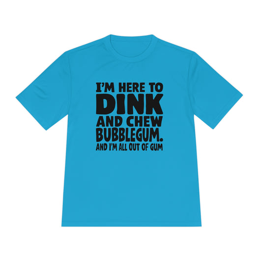 he Dink and Chew Bubblegum T-Shirt displayed in an alternate color, featuring the same bold black text.