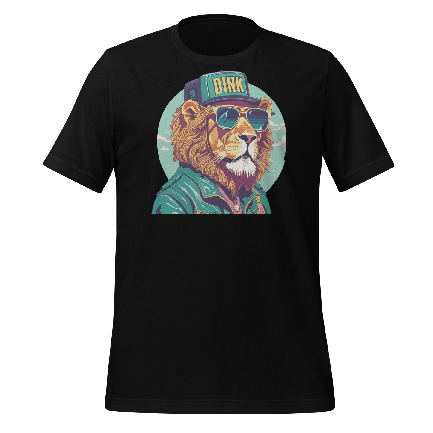 The Lion King of the Dink Pickleball T-Shirt shown in an alternate color, featuring the same stylish lion graphic.