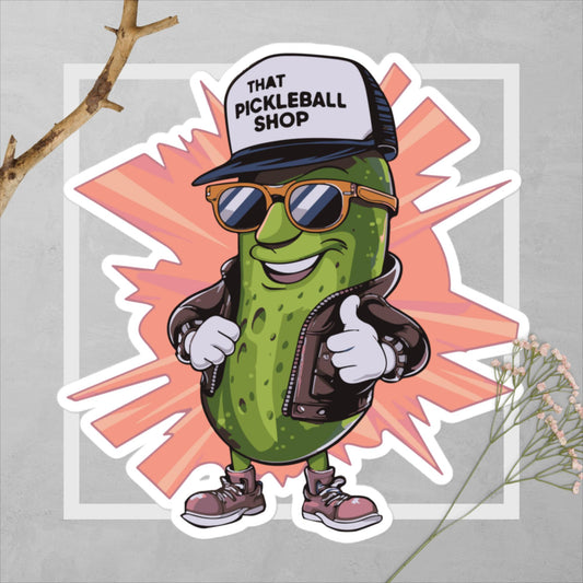 Rad Pickleball Pro Pickle Character Sticker – High-Quality, Weather-Resistant