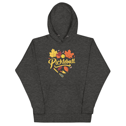 Pickleball Fall Foliage Heart Unisex Hoodie