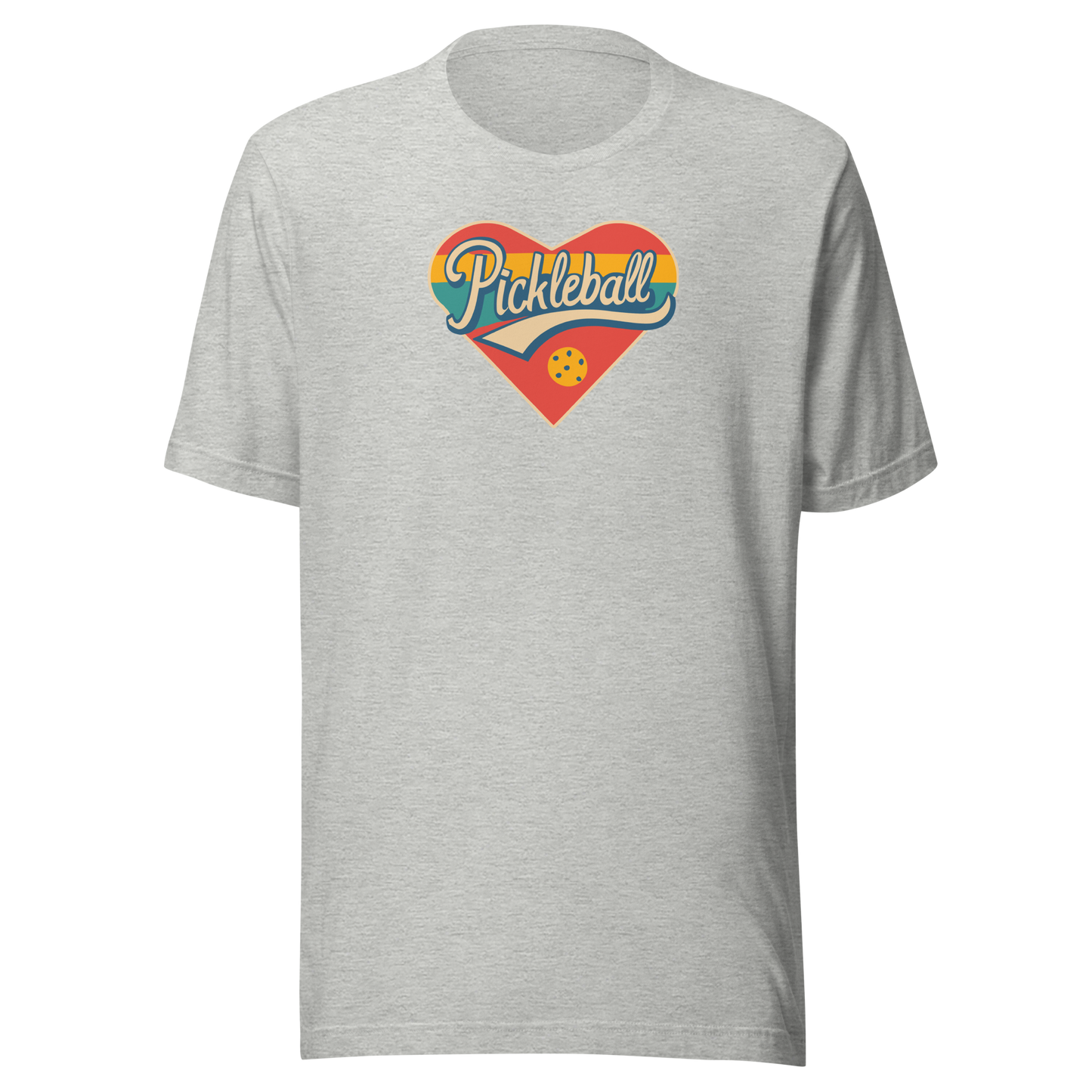 Pickleball Love Heart Retro Unisex t-shirt