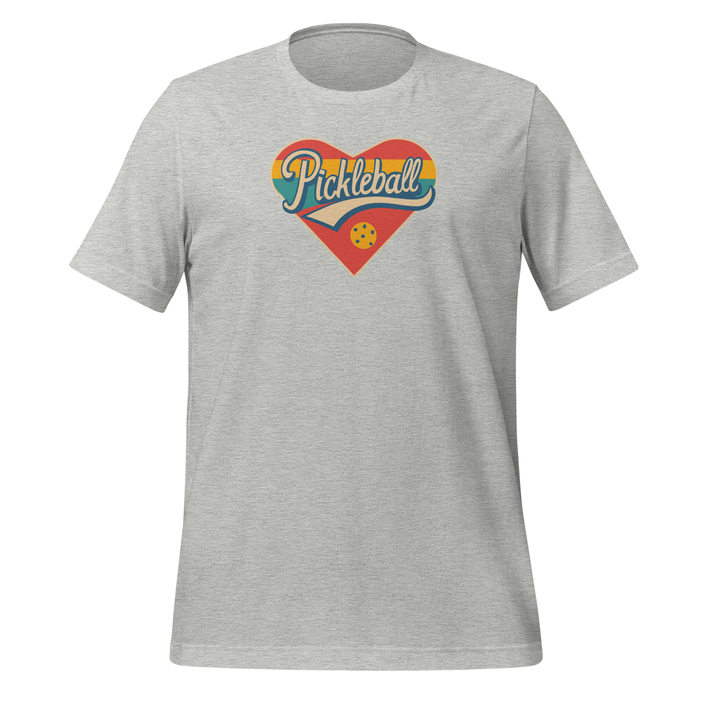 Pickleball Love Heart Retro Unisex t-shirt