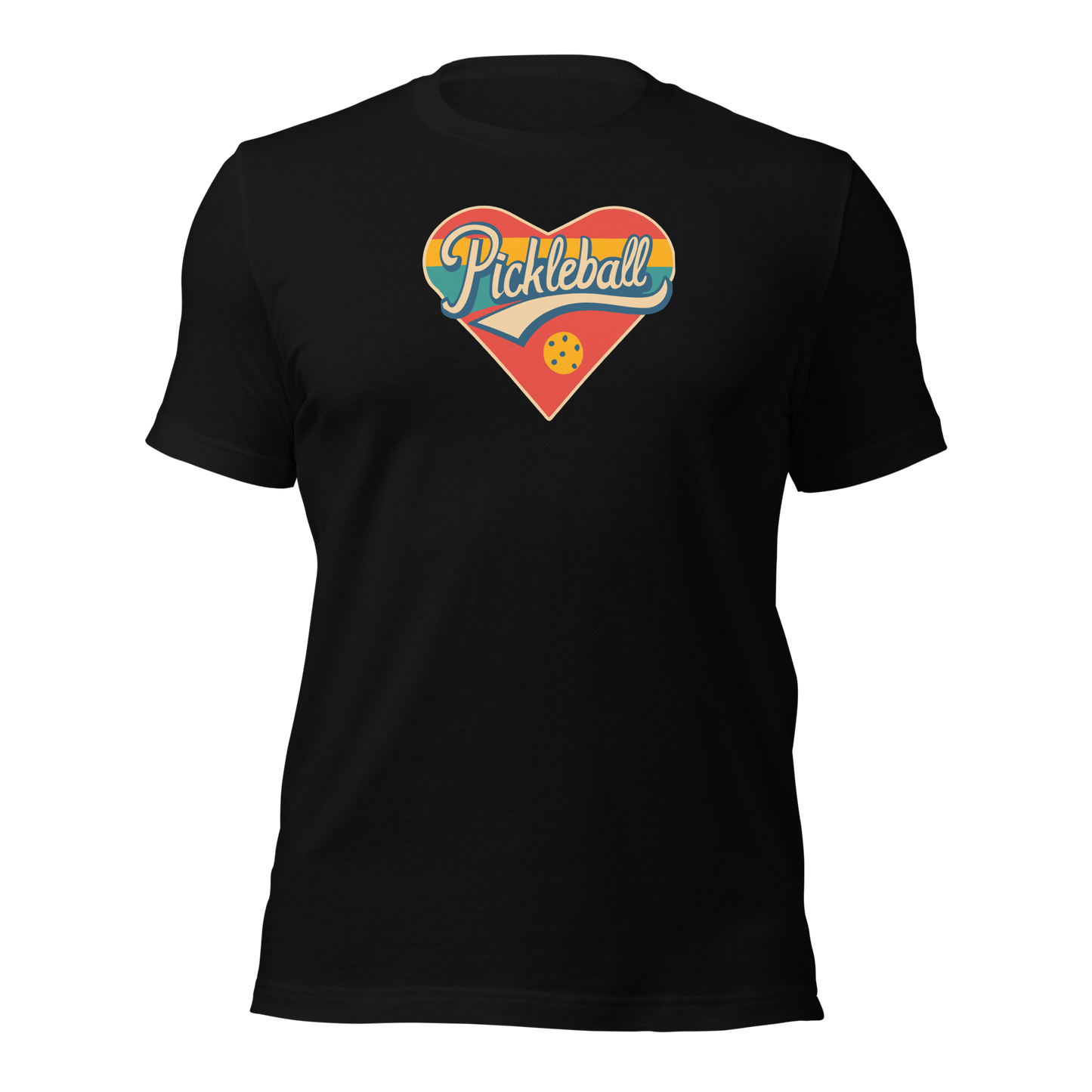 Pickleball Love Heart Retro Unisex t-shirt