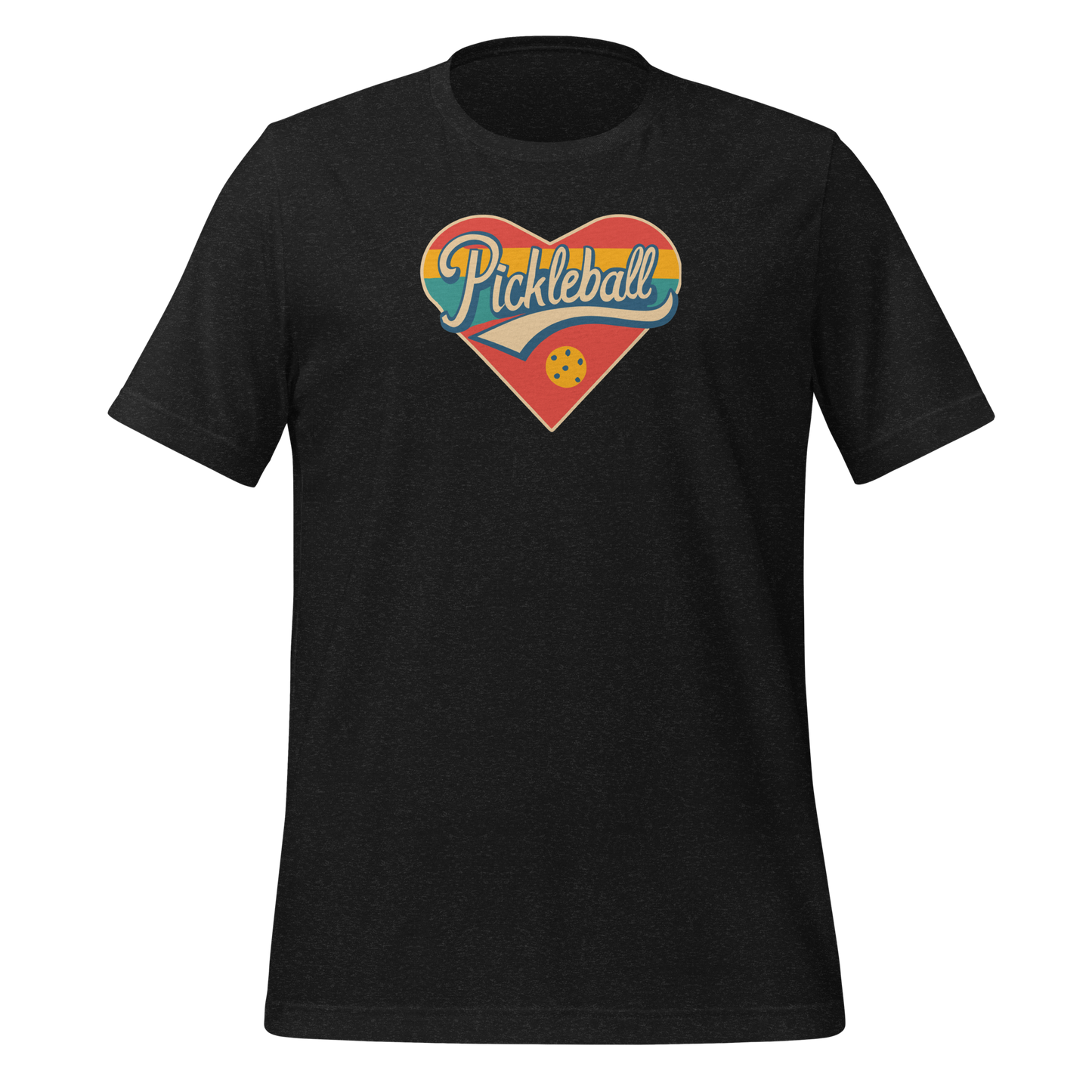 Pickleball Love Heart Retro Unisex t-shirt