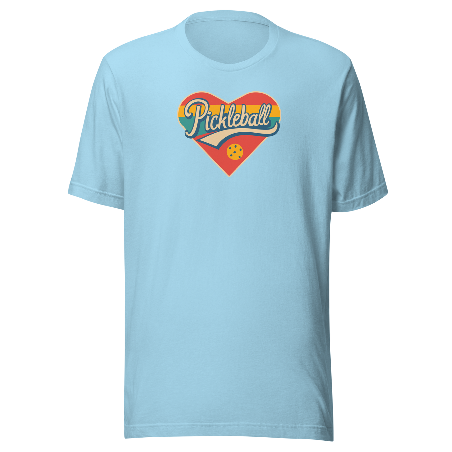 Pickleball Love Heart Retro Unisex t-shirt