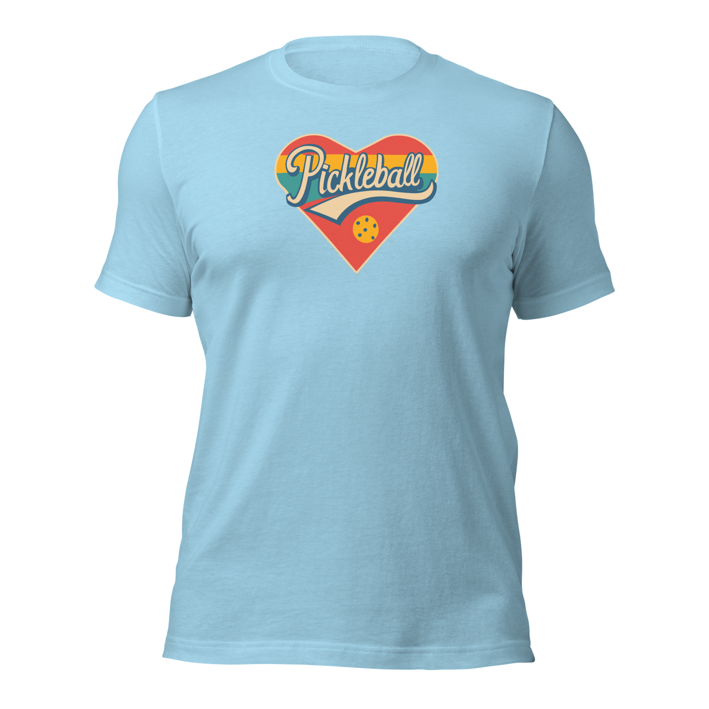 Pickleball Love Heart Retro Unisex t-shirt