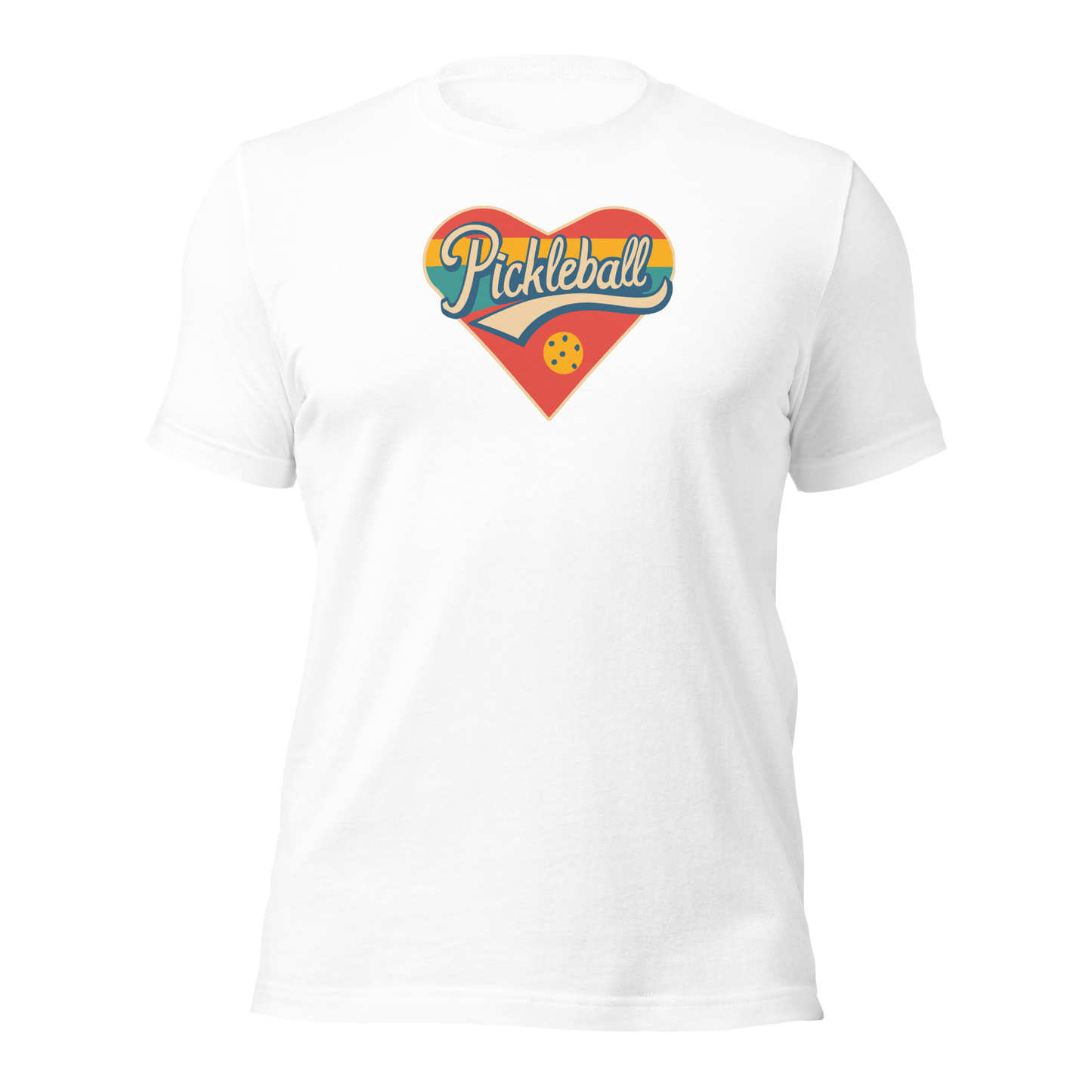 Pickleball Love Heart Retro Unisex t-shirt