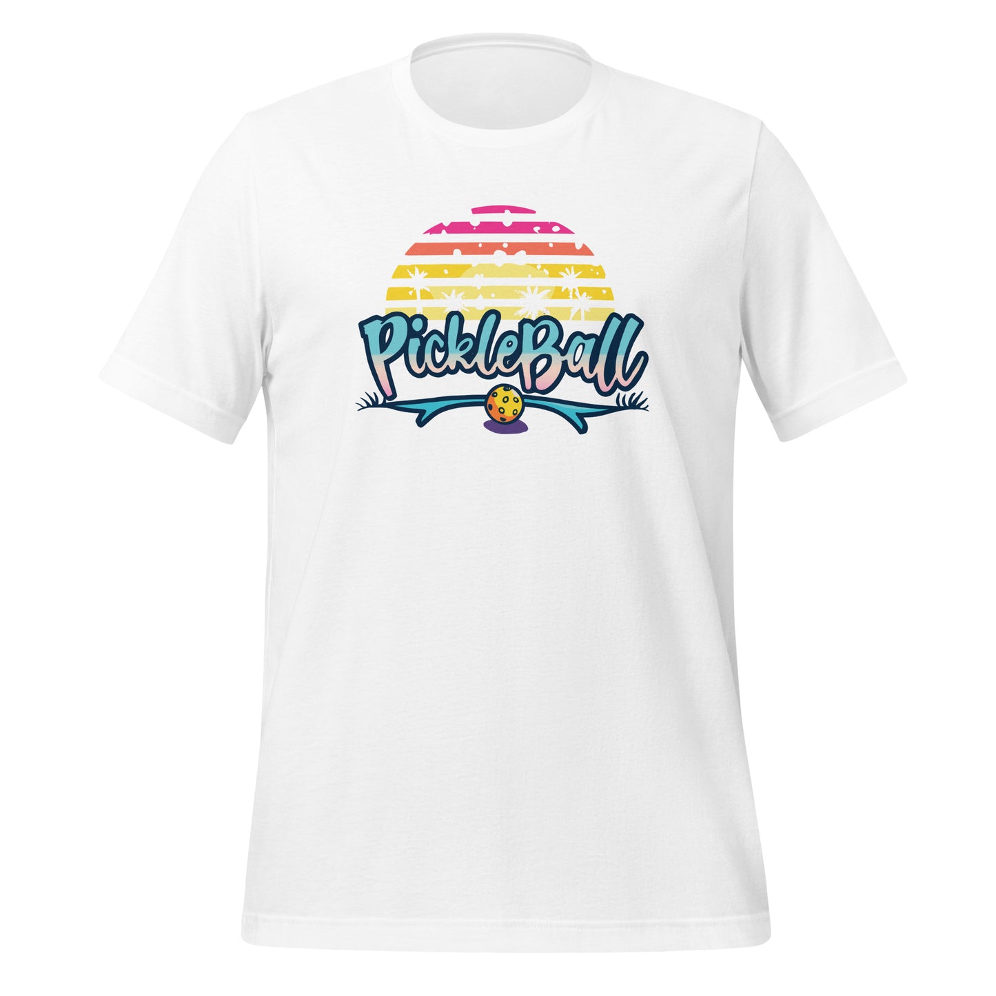 Retro Sunset Pickleball Tee - Beach Vibes Edition